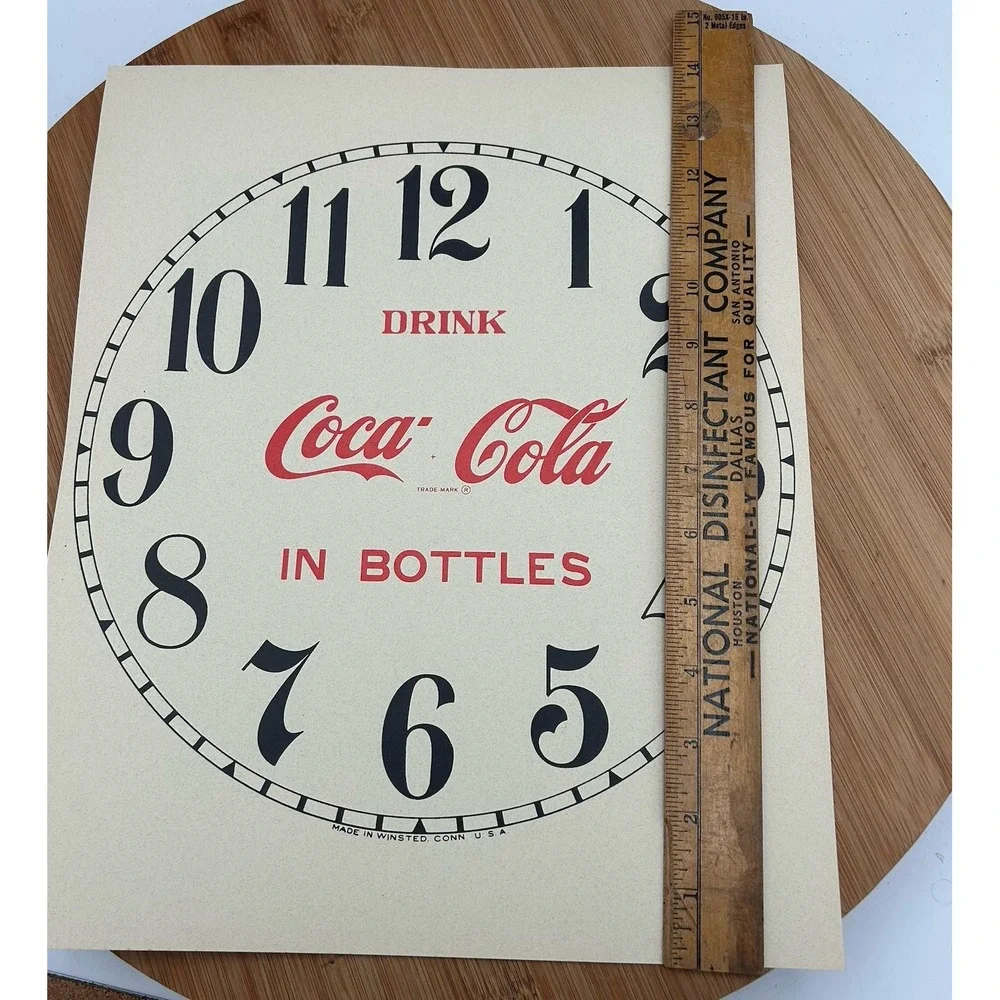 Coca Cola Clock Face - Large Size For Ingram, Gilbert Etc!‎ NOS Vintage